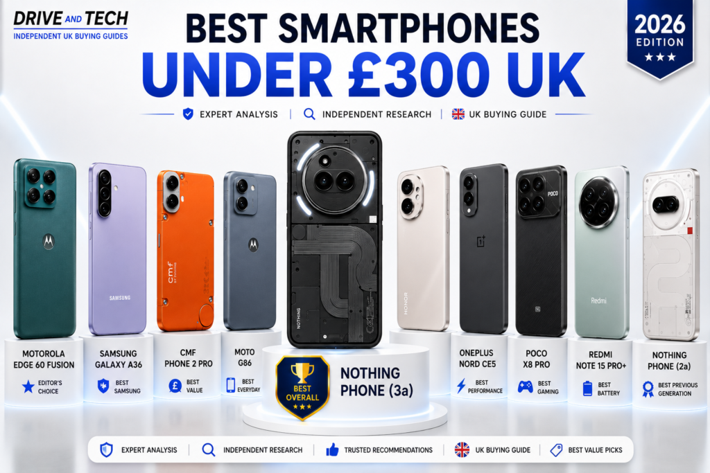 Best Smartphones Under £300 UK