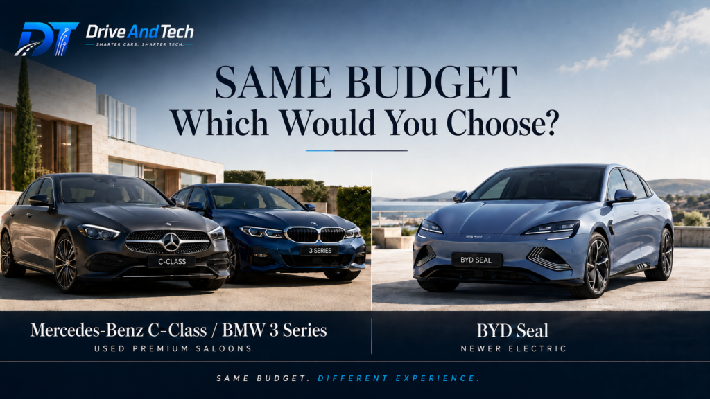 Used Mercedes-Benz C-Class or BMW 3 Series vs BYD Seal electric car comparison