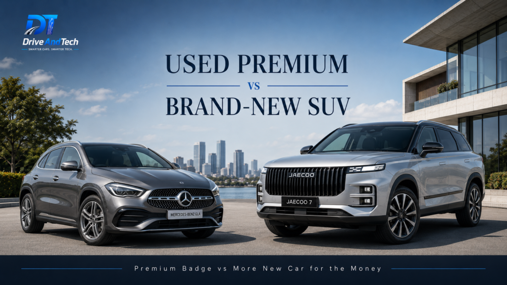 Used Mercedes-Benz GLA vs new JAECOO 7 UK SUV comparison