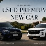 Used luxury car vs new car UK comparison featuring a Mercedes-Benz GLE and JAECOO 7