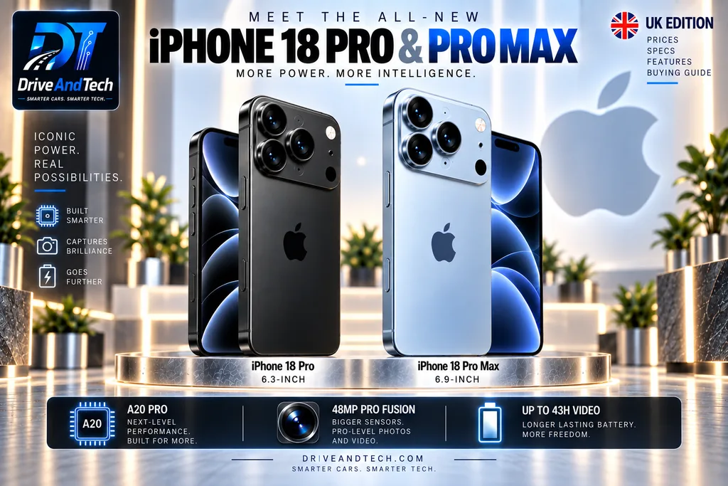 iPhone 18 Pro and Pro Max UK in Black and Glacier – DriveAndTech
